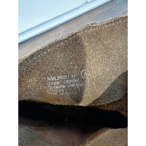 Naughty Monkey Brown Suede Leather Ankle Booties Buckle Accent Western Style - Picture 11 of 12